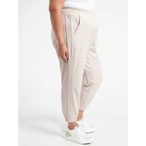 NEW Athleta Brooklyn Textured Joggers Pants Beige Tan Women's Plus Size 24